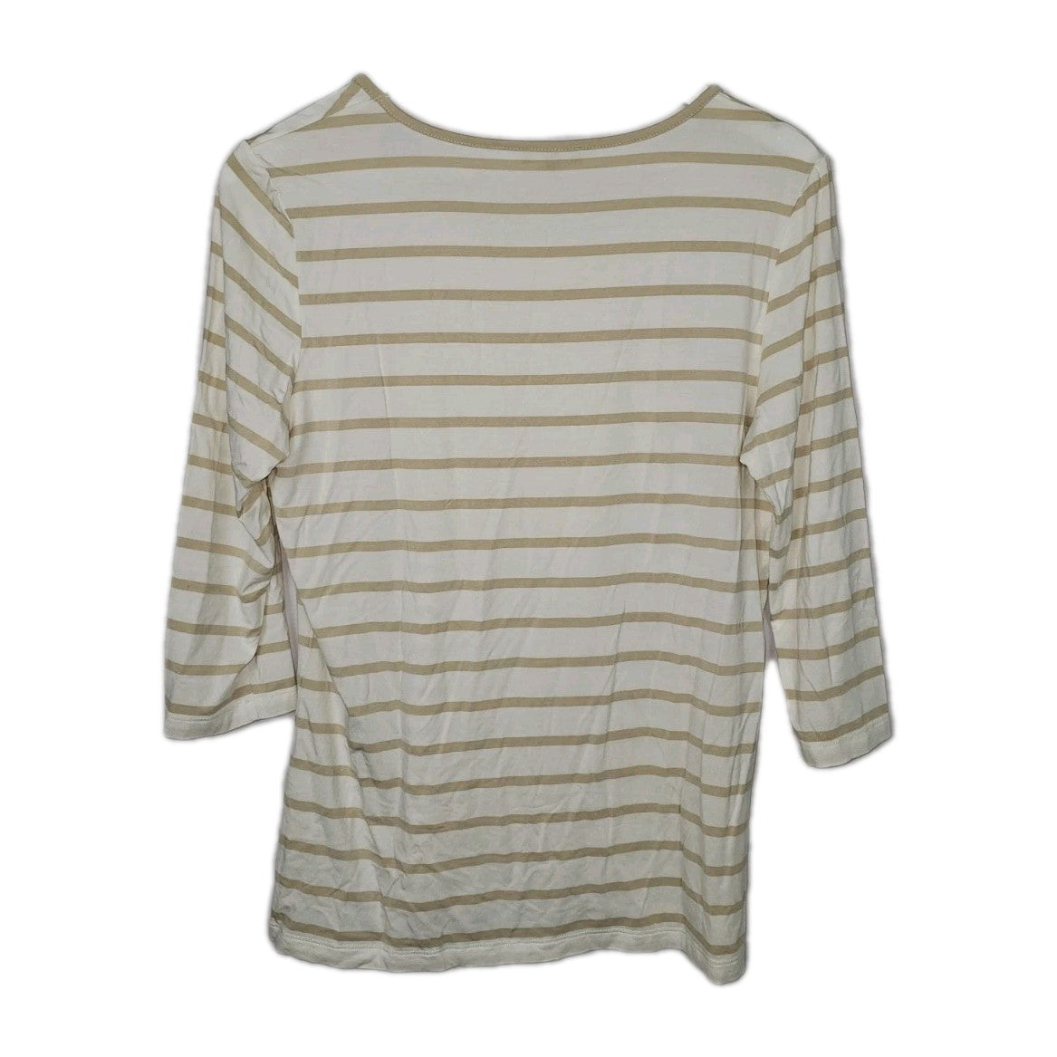EK8773 Damen Sweatshirt von Strandfein, Weiß/ Beige mit Pailletten Herz, Gr.401