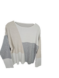 EK 221 Pullover Tom Taylor Gr XXL Weiss Beige Grau0