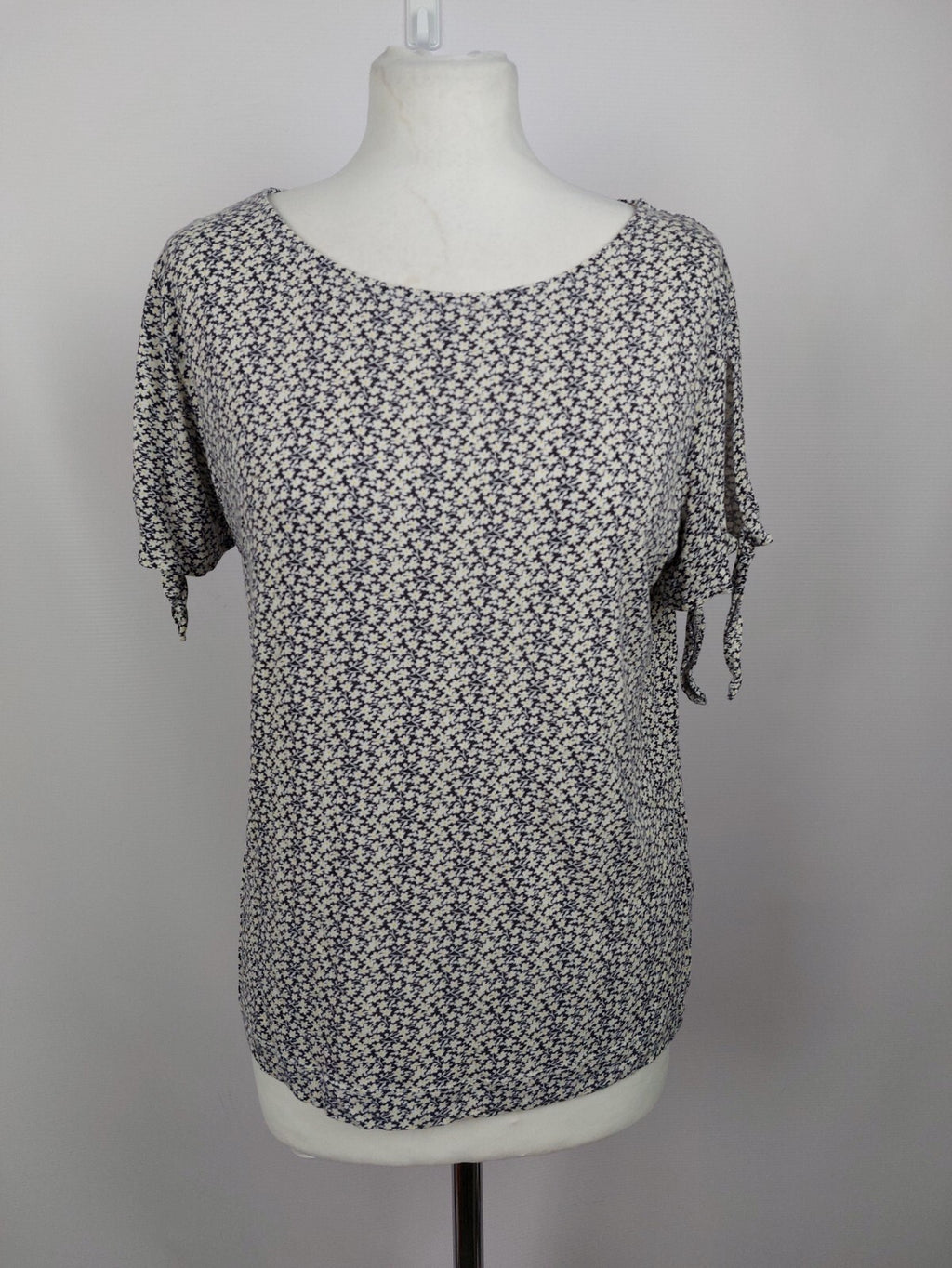 EK4323 Damen T-Shirt von Opus, blau/weiß geblümt, Gr. 380