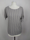 EK4323 Damen T-Shirt von Opus, blau/weiß geblümt, Gr. 380