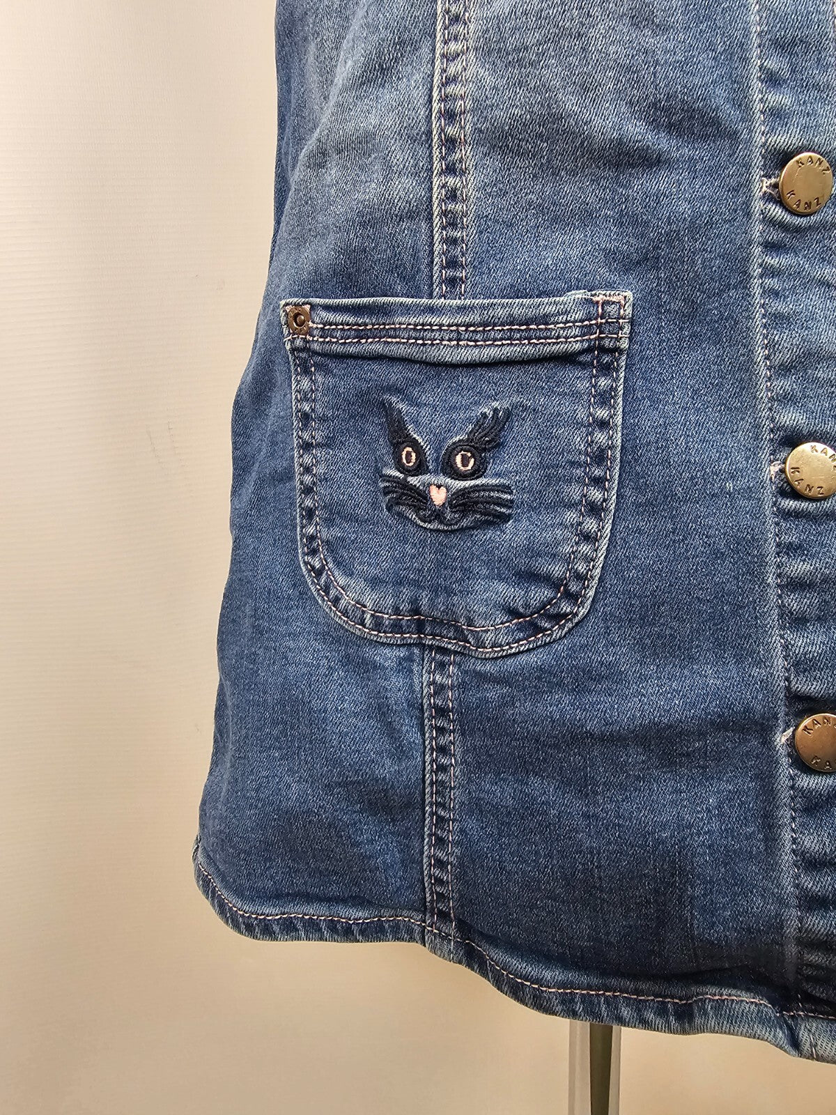 EK5428 Mädchen Jeanskleid von Kranz, blau, Gr.1462