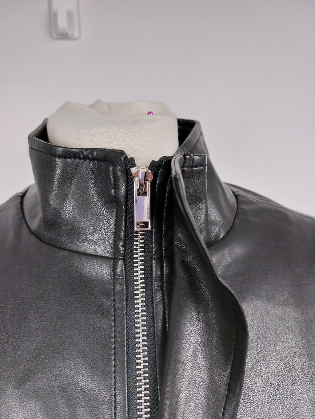 EK0995 Damen Kunstlederjacke von ginatricot, schwarz, Gr. S1
