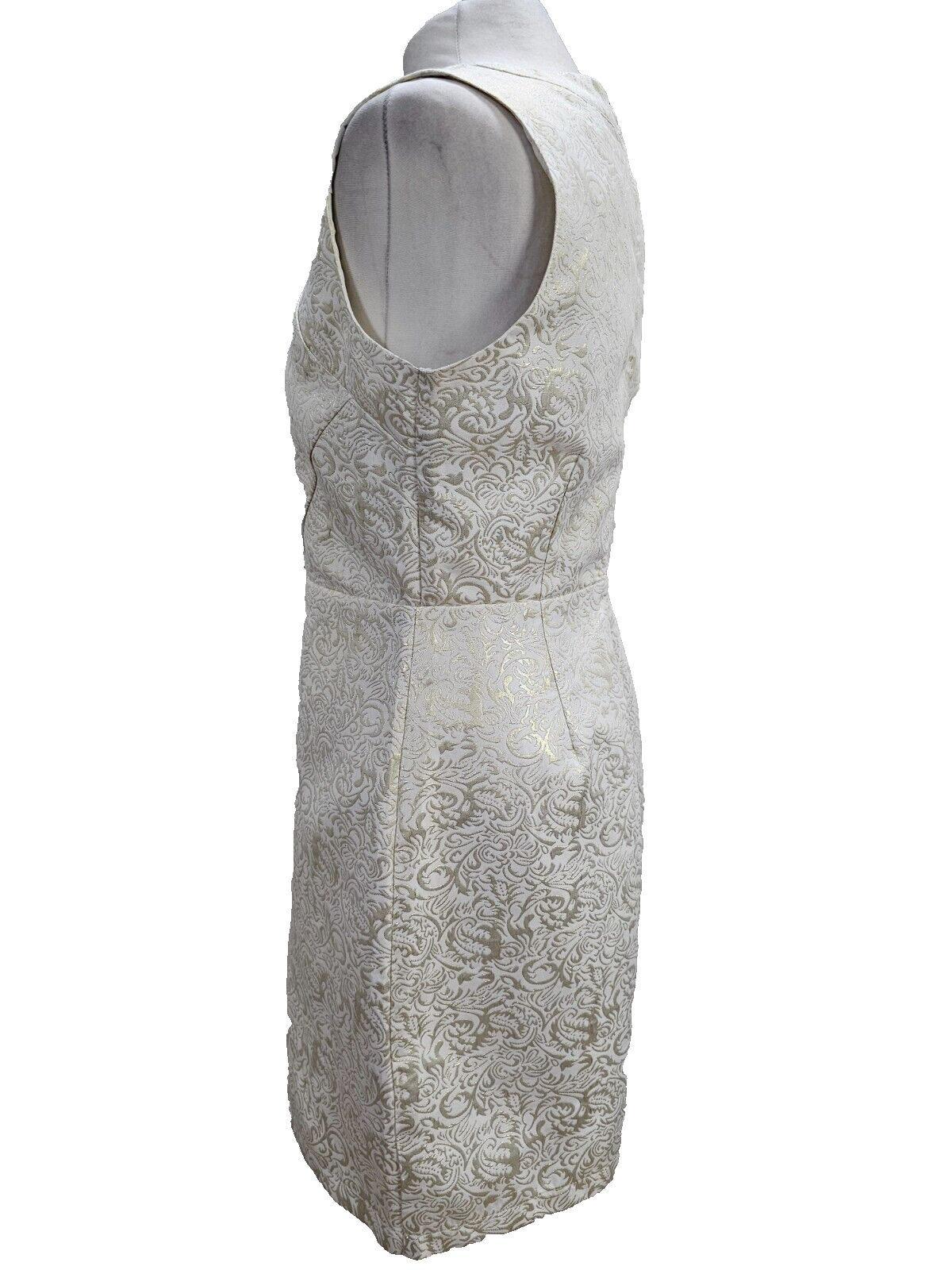 EK2852 Damen Kleid von Little Mistress, weiß/gold, Gr. 422
