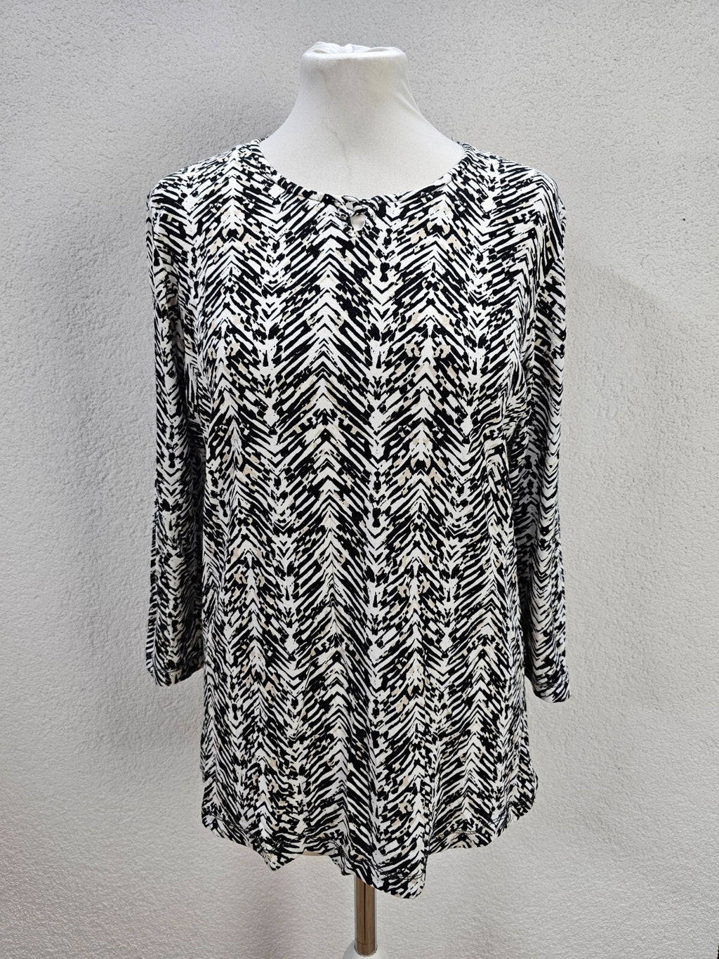EK5757 Damen Shirt von Bonita, schwarz/weiß, Gr. M0