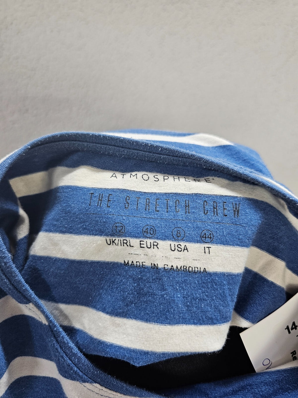 EK6240 Damen Langarmshirt von Atmosphere, weiß-blau, Gr.405