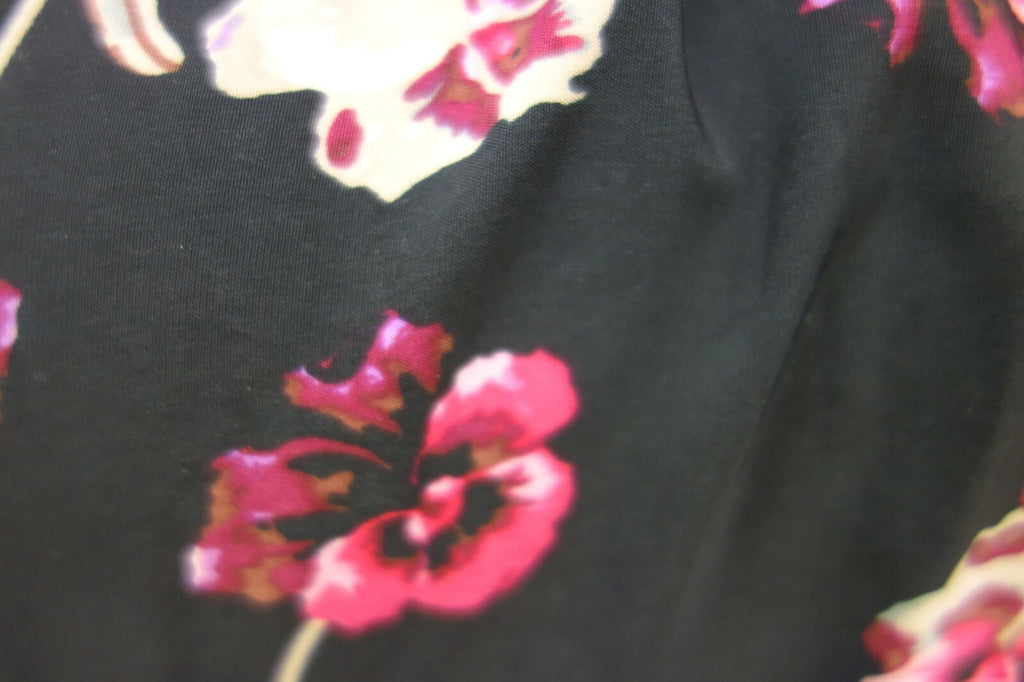 EK1122 Damen Kleid von Next, schwarz mit Blumen, Gr. L2