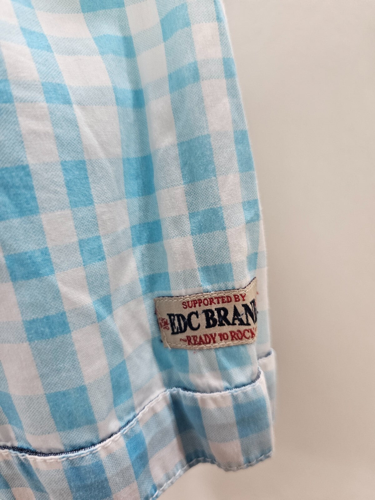 EK6056 Herren Hemd von edc, blau/weiß kariert, Gr. 2XL2