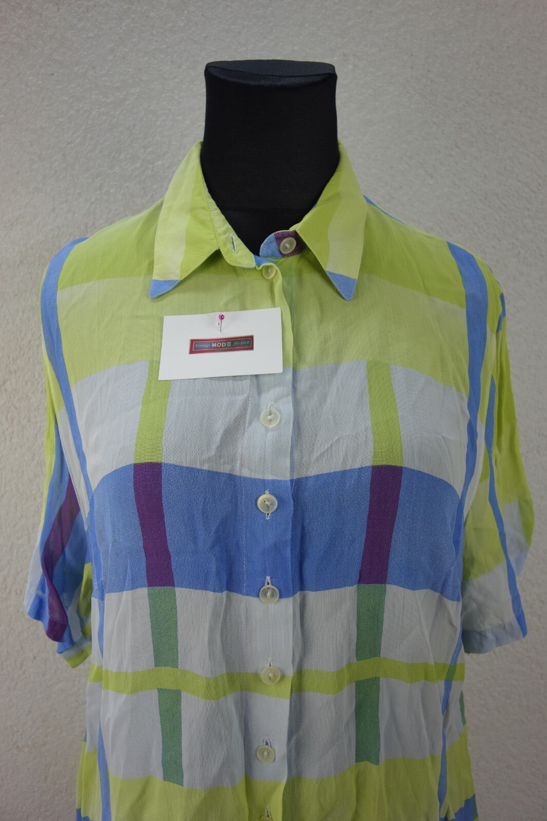 EK3866 Damen Bluse von Gläser, grün/blau, Gr. 481