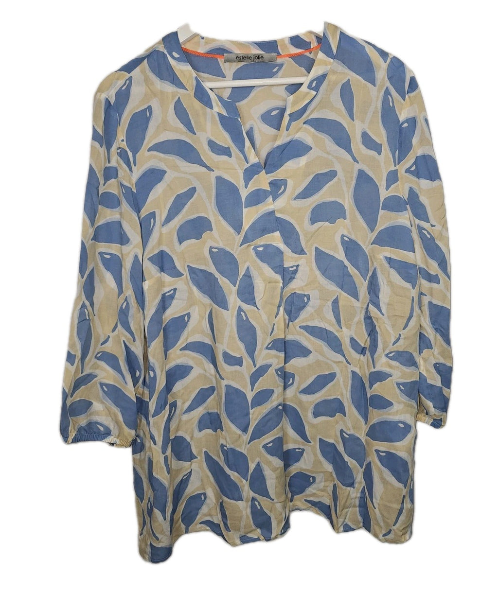 EK10058 Damen Bluse von Estelle Jolie, beige-blau, Gr.440