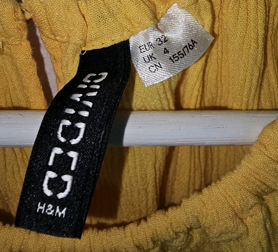 EK11075 Damen Top von H&M, Gelb, Gr. 321