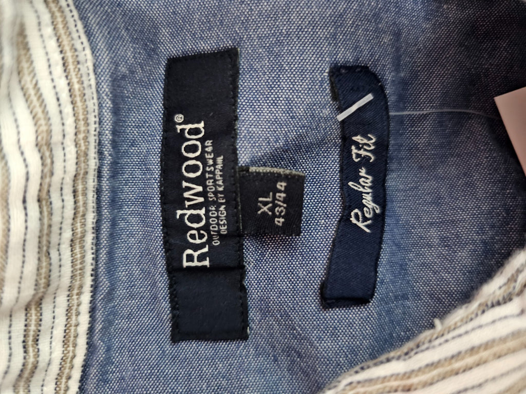 EK2405 Herren Hemd von Redwood, weiß-braun, Gr.XL4