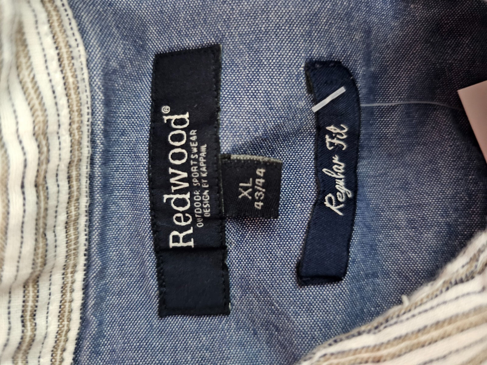 EK2405 Herren Hemd von Redwood, weiß-braun, Gr.XL4