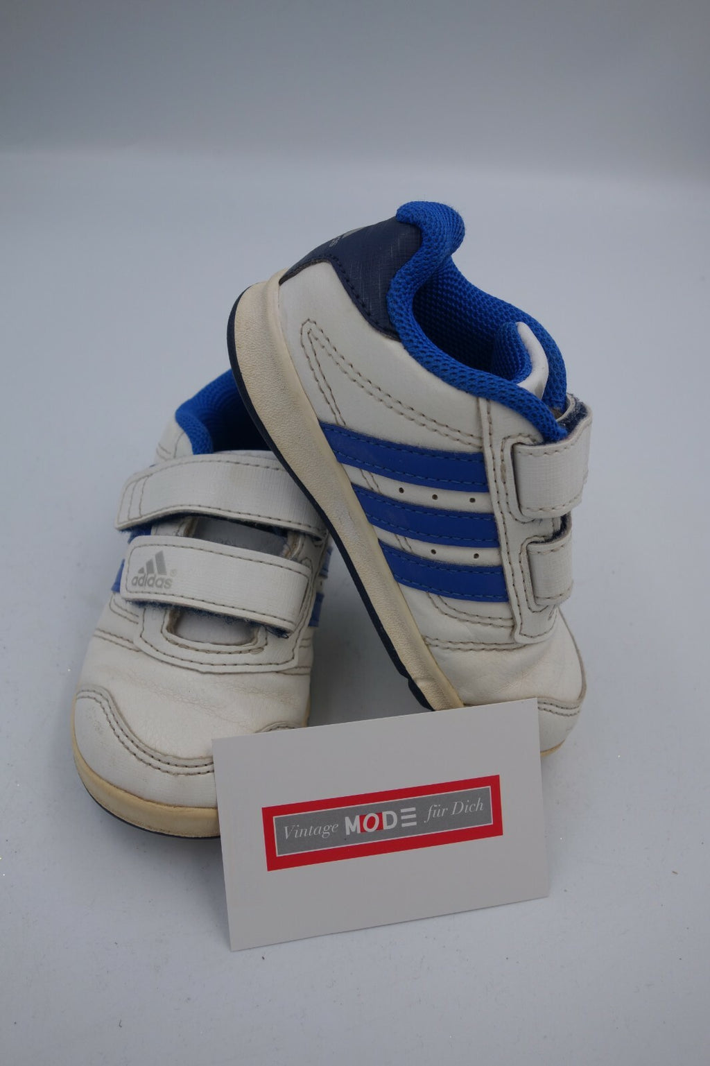 Jungen Sneaker von Adidas GR22 weiss blau ES 524 guter Zustand0