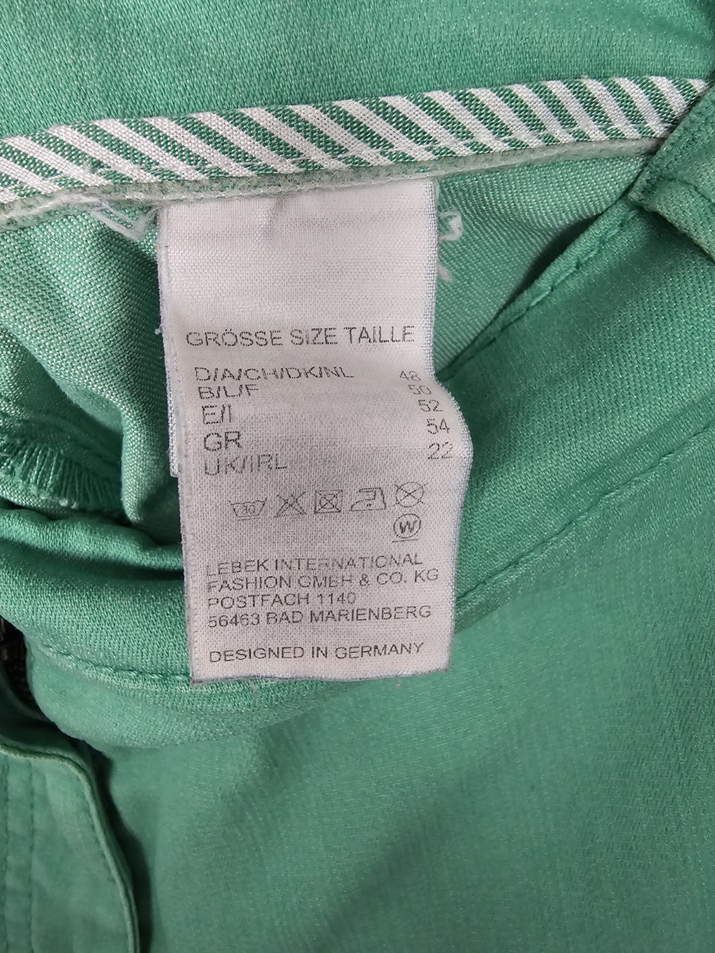 EK6121 Damen capri Jeans von Lebek, Grün, Gr. 482