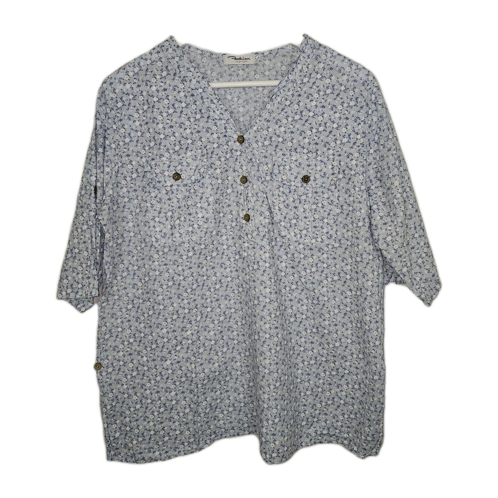 EK 9996 Damen Bluse von Fashion Highlight, Hellblau, Gr. M0