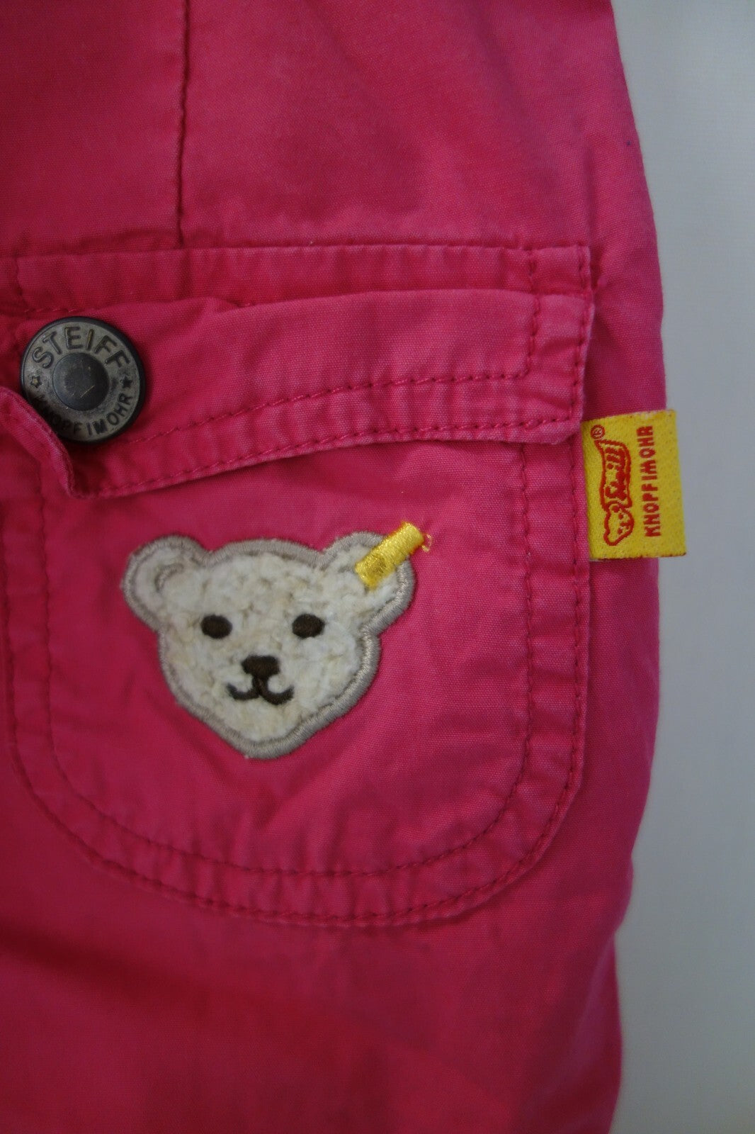 EK4263 Mädchen Hose von Steiff-Knopf im Ohr, pink, Gr.922
