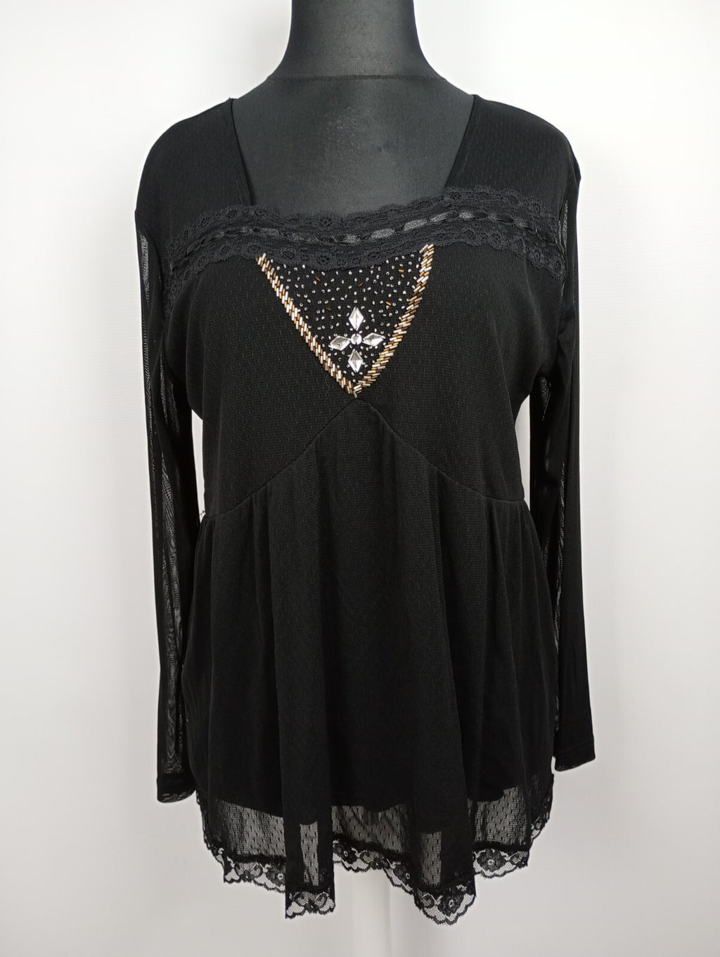 EK5233 Damen Shirt von Daniel Valentin, schwarz, Gr.480