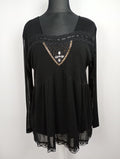 EK5233 Damen Shirt von Daniel Valentin, schwarz, Gr.480