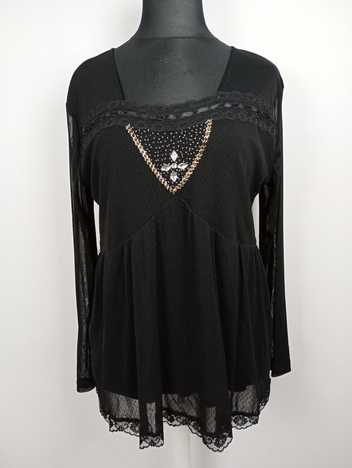 EK5233 Damen Shirt von Daniel Valentin, schwarz, Gr.480