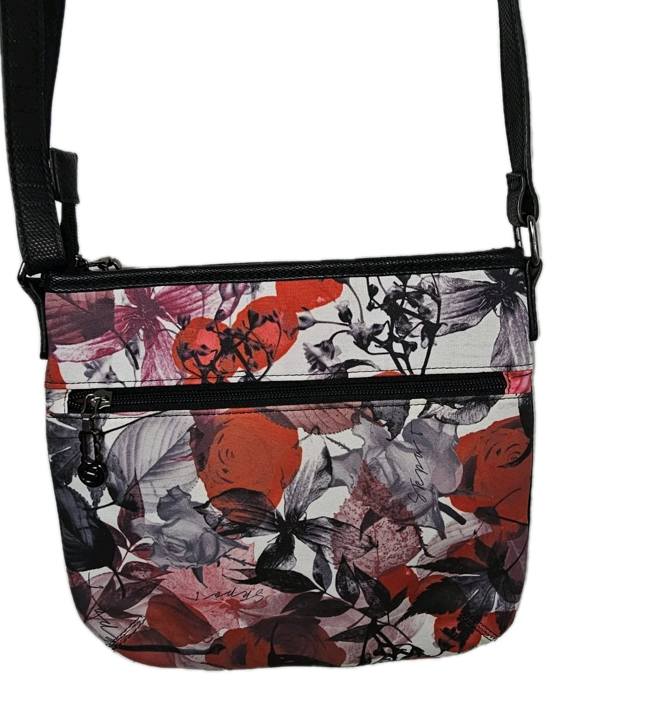 EK8529 Damen Tasche von Skpat, rot mit Blumenmuster, kleine Umhängetasche1