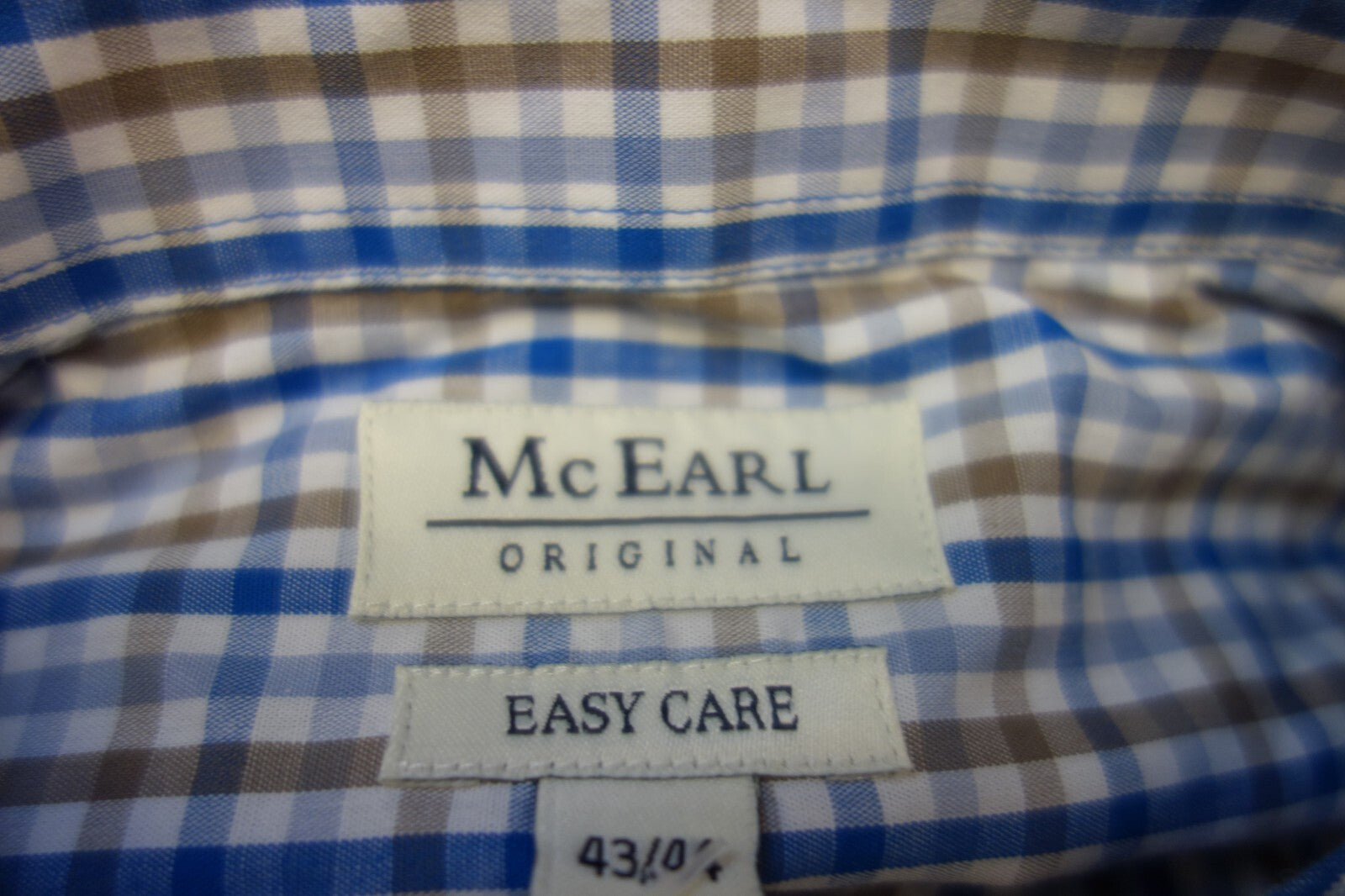 EK2871 Herren Hemd von McEarl, kariert, Gr. 43/444