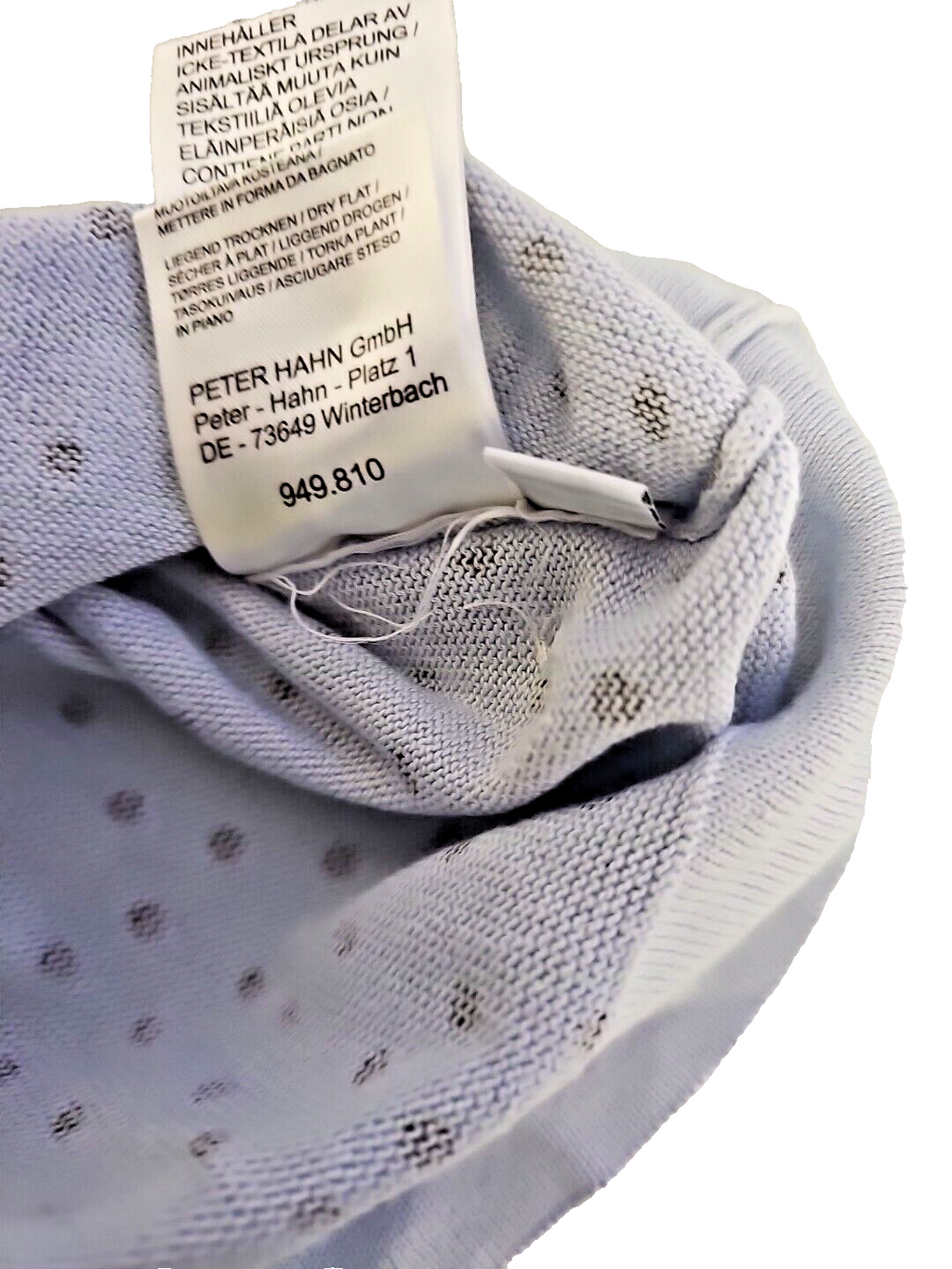 EK 4924 Peter Hahn Pullover Blau Gepunktet Gr6