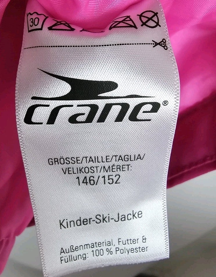 EK9753 Mädchen Ski Jacke von Crane, Pink, Gr. 146/1523