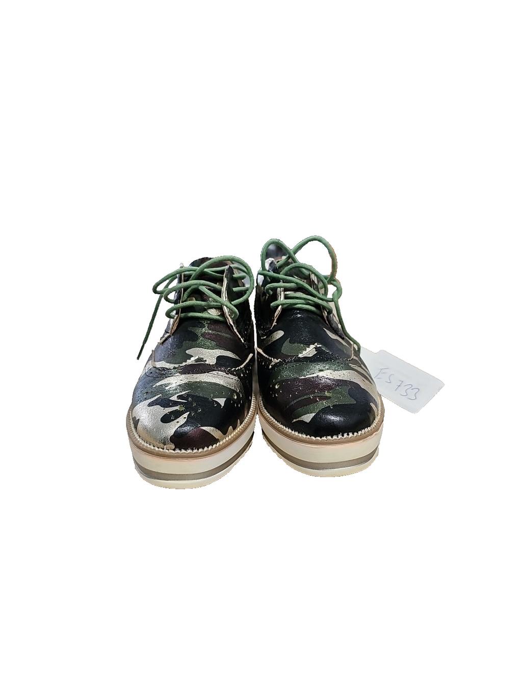 ES733 Damen Halbschuhe 39 ,Tanrfarben,Olivegold1