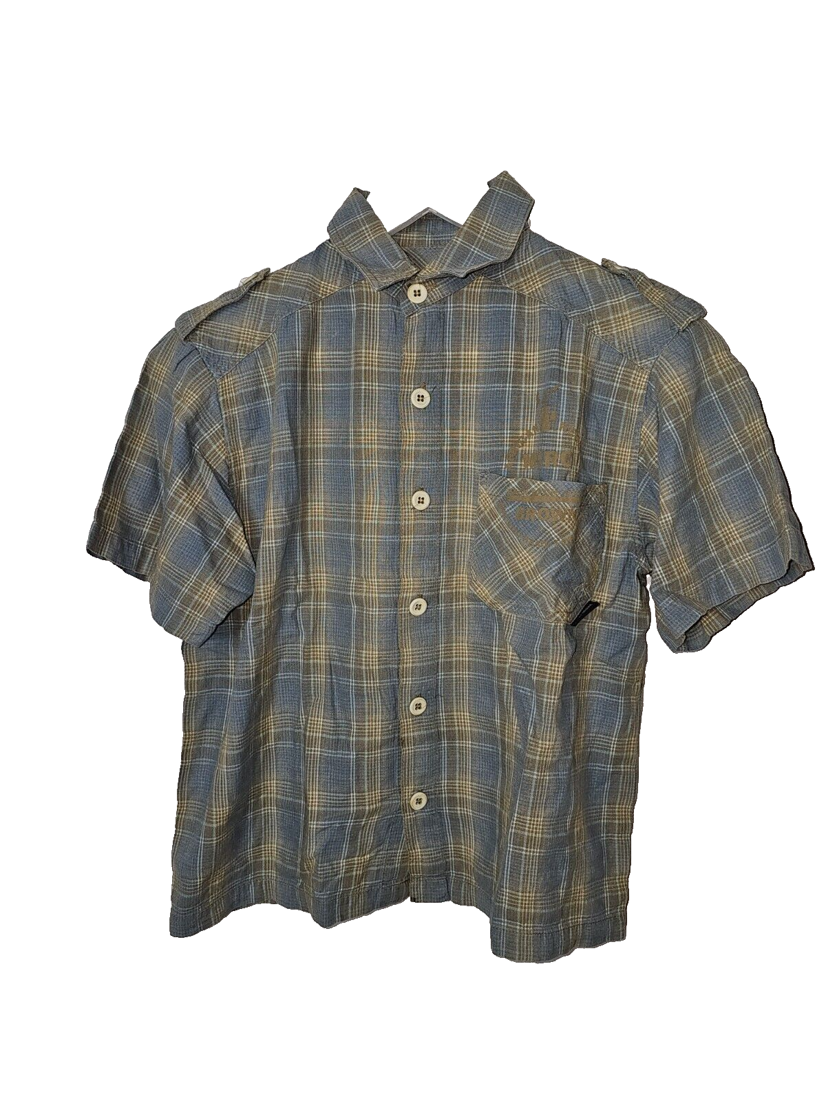 EK1150 Jungen Hemd von m. Brown, Blau/grau, Gr.1280