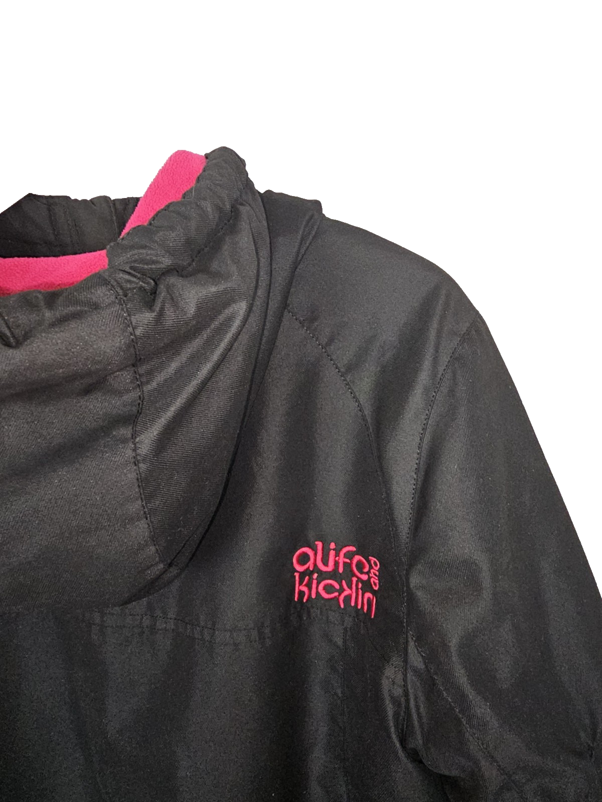 EK7244 Damen Anorak von Alife and Kickin, schwarz-pink, Gr.XL5
