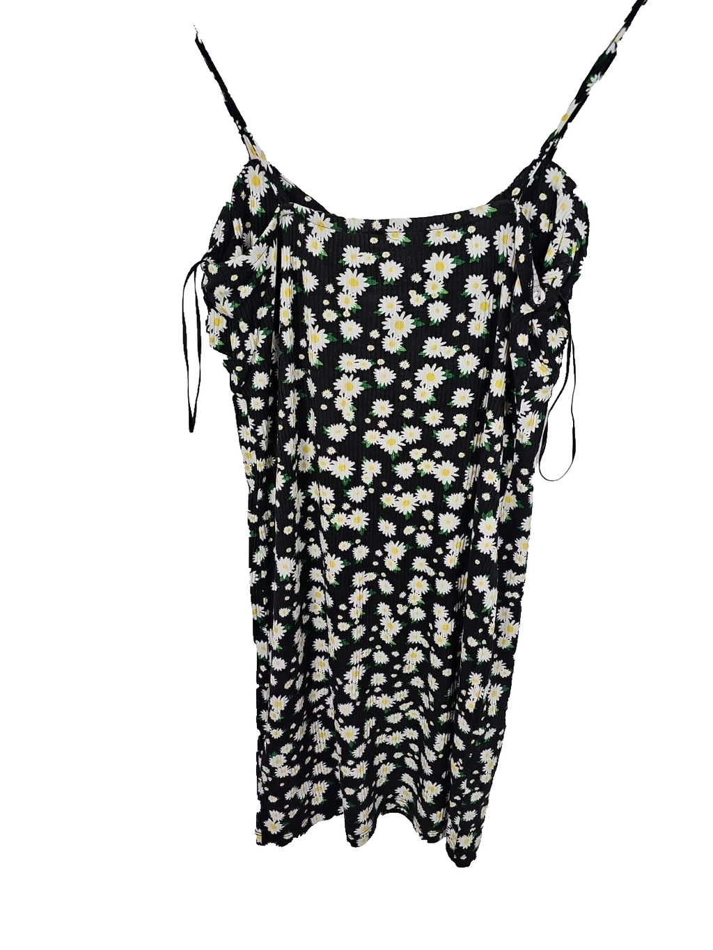 EK8304 Damen Kleid Bershka Gr.M Schwarz Blumenmuster2