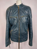 EK4794 Damen Lederjacke von Superior, blau, Gr. M0