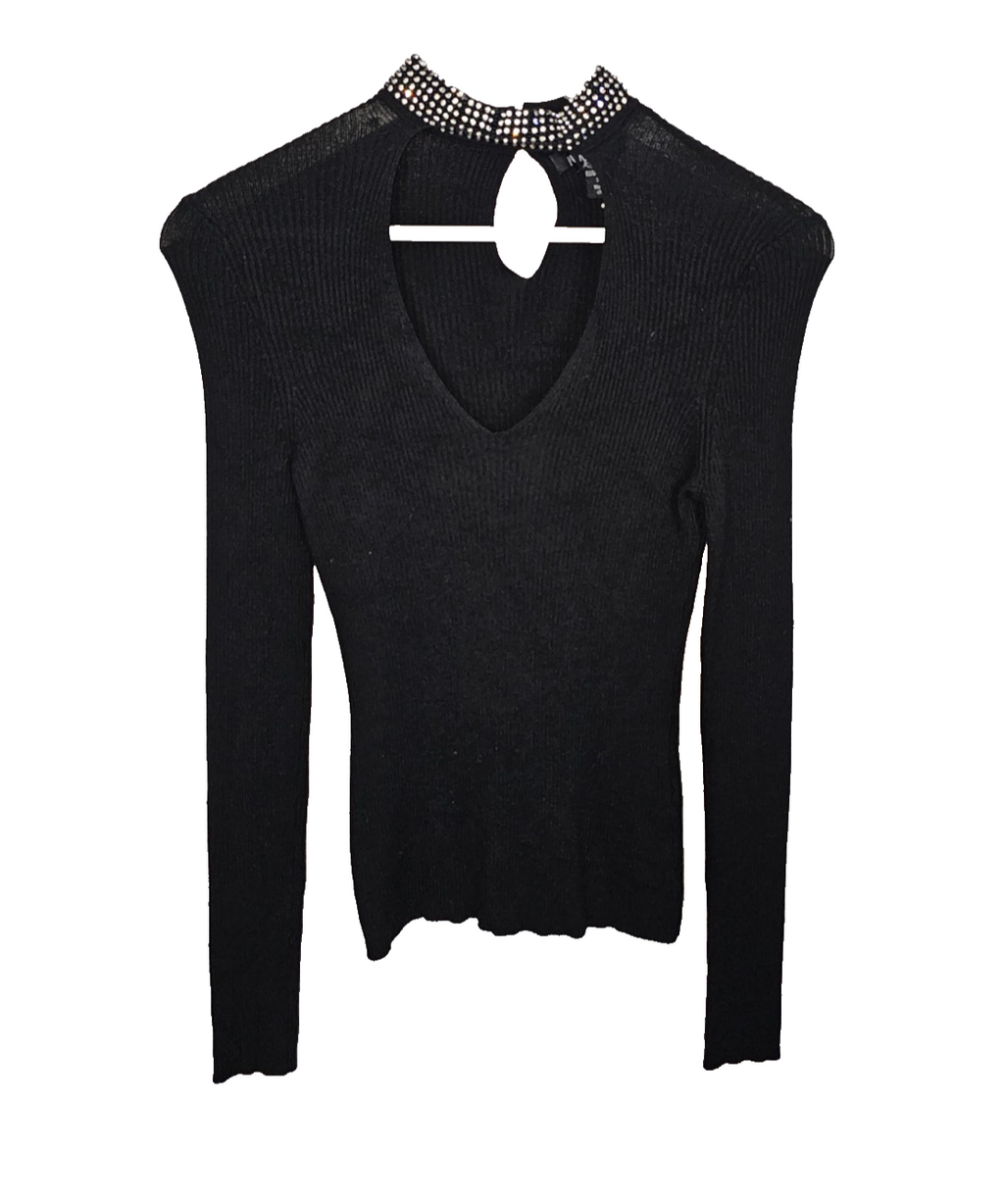 EK7693 Damen Bluse von Amisu, Schwarz, Gr. XS0