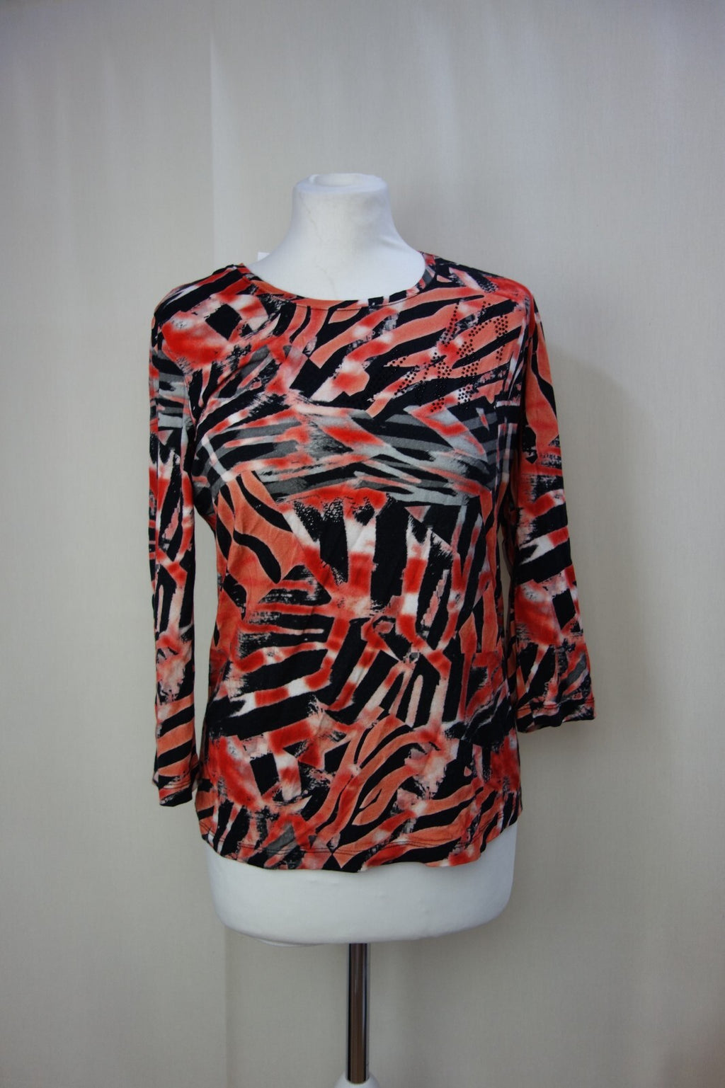 EK3585 Damen Shirt von San Setto, rot schwarz, Gr.360