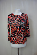 EK3585 Damen Shirt von San Setto, rot schwarz, Gr.360