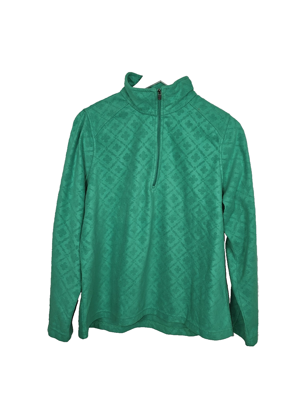 EK7684 Damen Fleece Pullover von Landsend, Grün, Gr. M0
