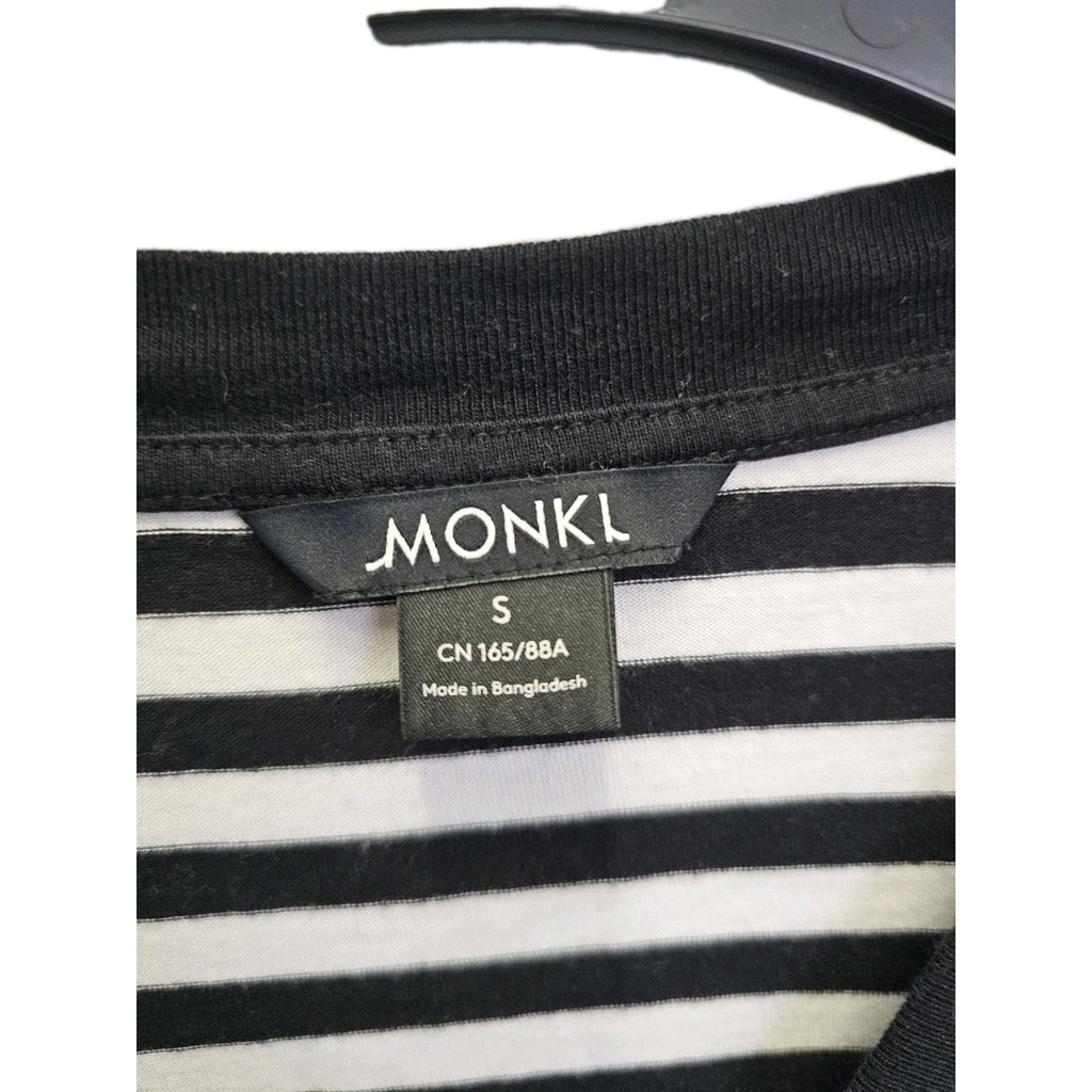EK6365 Damen Tshirt Bon MONKL , Schwarz Weiß Gestreift, Gr. S1