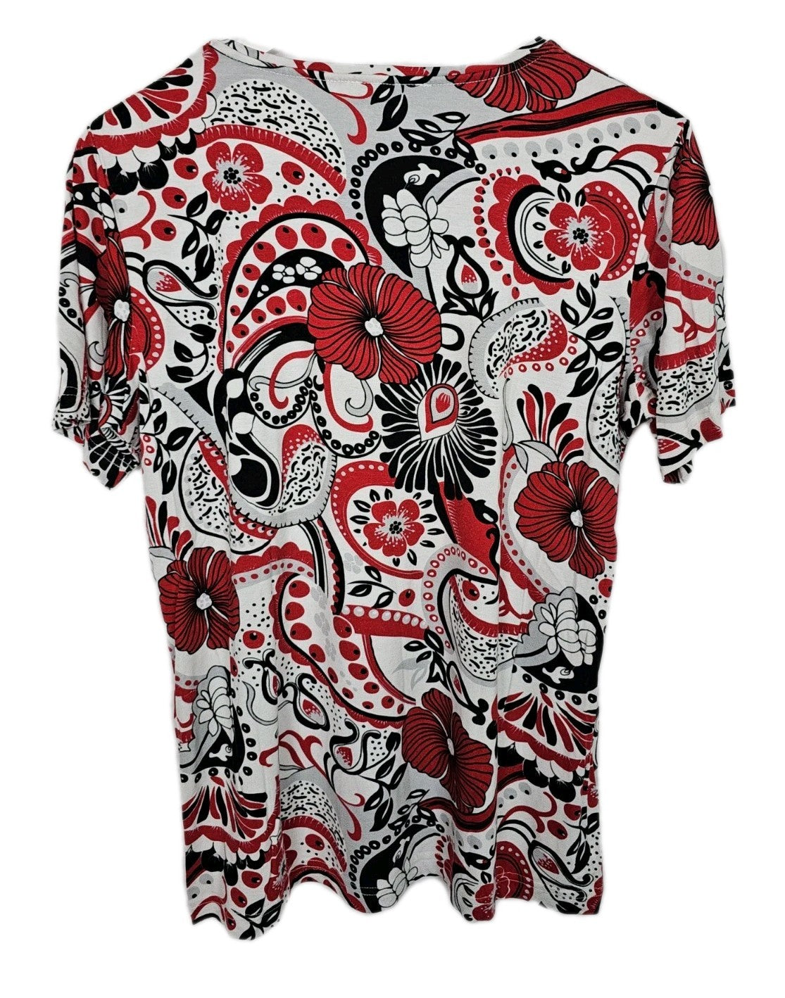 EK10280 Damen T-Shirt von Malva, rot-schwarz-grau-weiß, Gr.M2