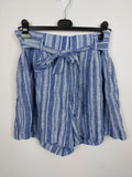 EK4233 Damen Shorts von H&M, gestreift, blau/weiß, Gr. 440