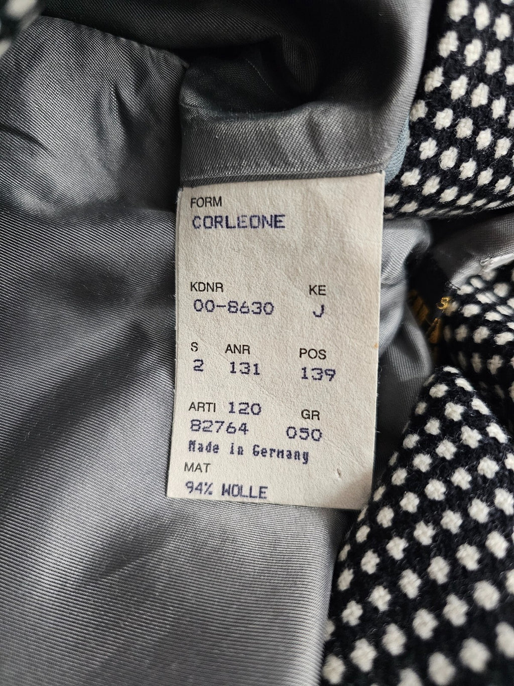 EK1733 Herren Jackett von "Ihr Herren Spezialist" schwarz/weiß, Gr. 506