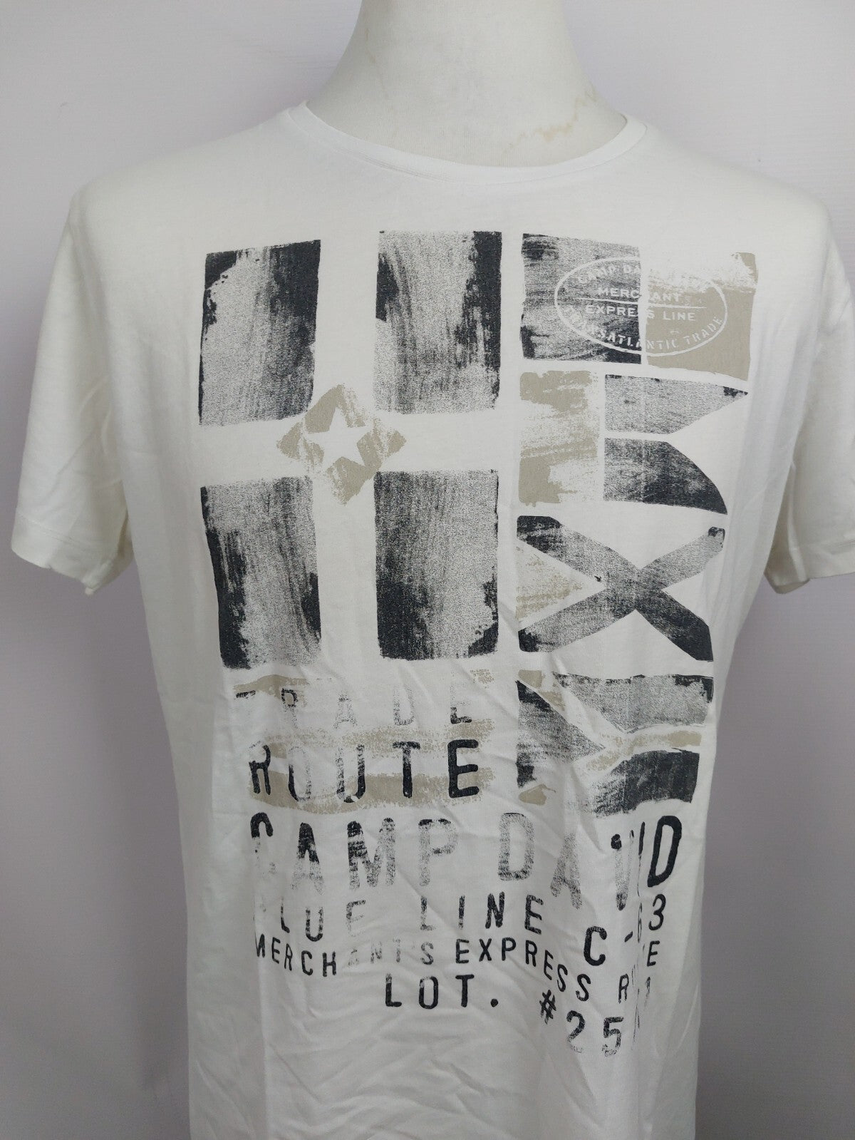 EK3499 Herren T-Shirt von Camp David, weiß, Gr.M1