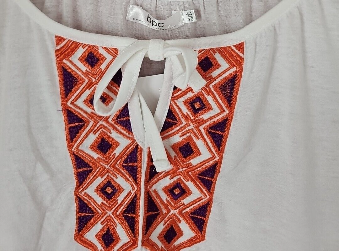 EK881 Damen Bluse von bonprix, Weiß, Gr. 44/461