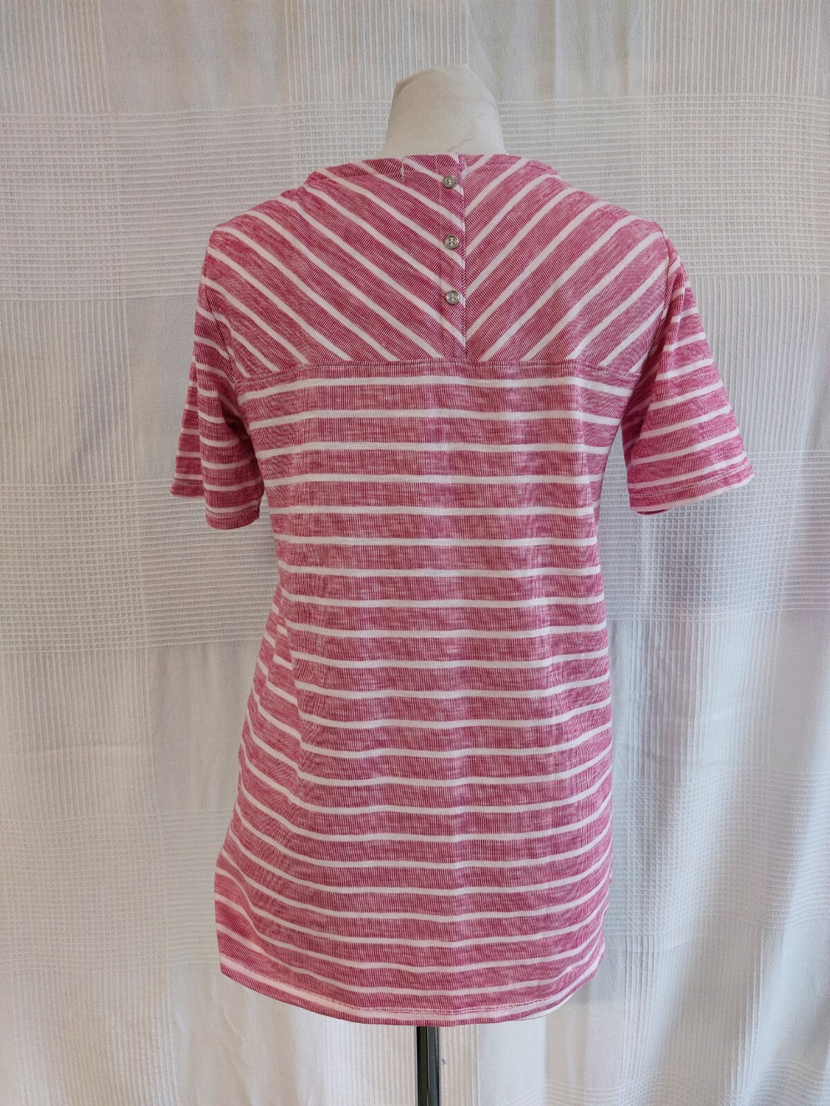 EK0971 Damen T-Shirt von Cecil, pink-weiß, Gr.S2