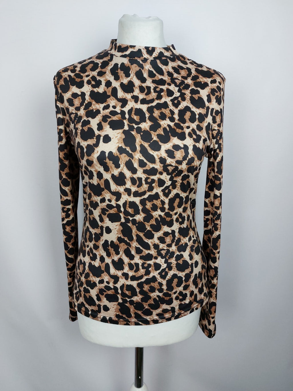 EK4758 Damen Langarmshirt von SheIn, braun/schwarz, Gr. L3
