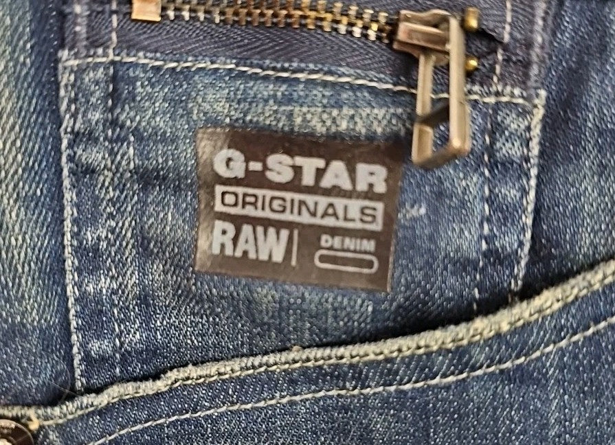 EK734 Damen Hose G-Star Raw Gr.M Blau Taile 37cm Länge 52cm1