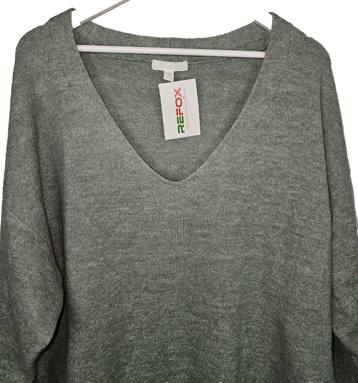 EK7913 Damen Pullover von H&M, Grau-Grün, Gr. L1