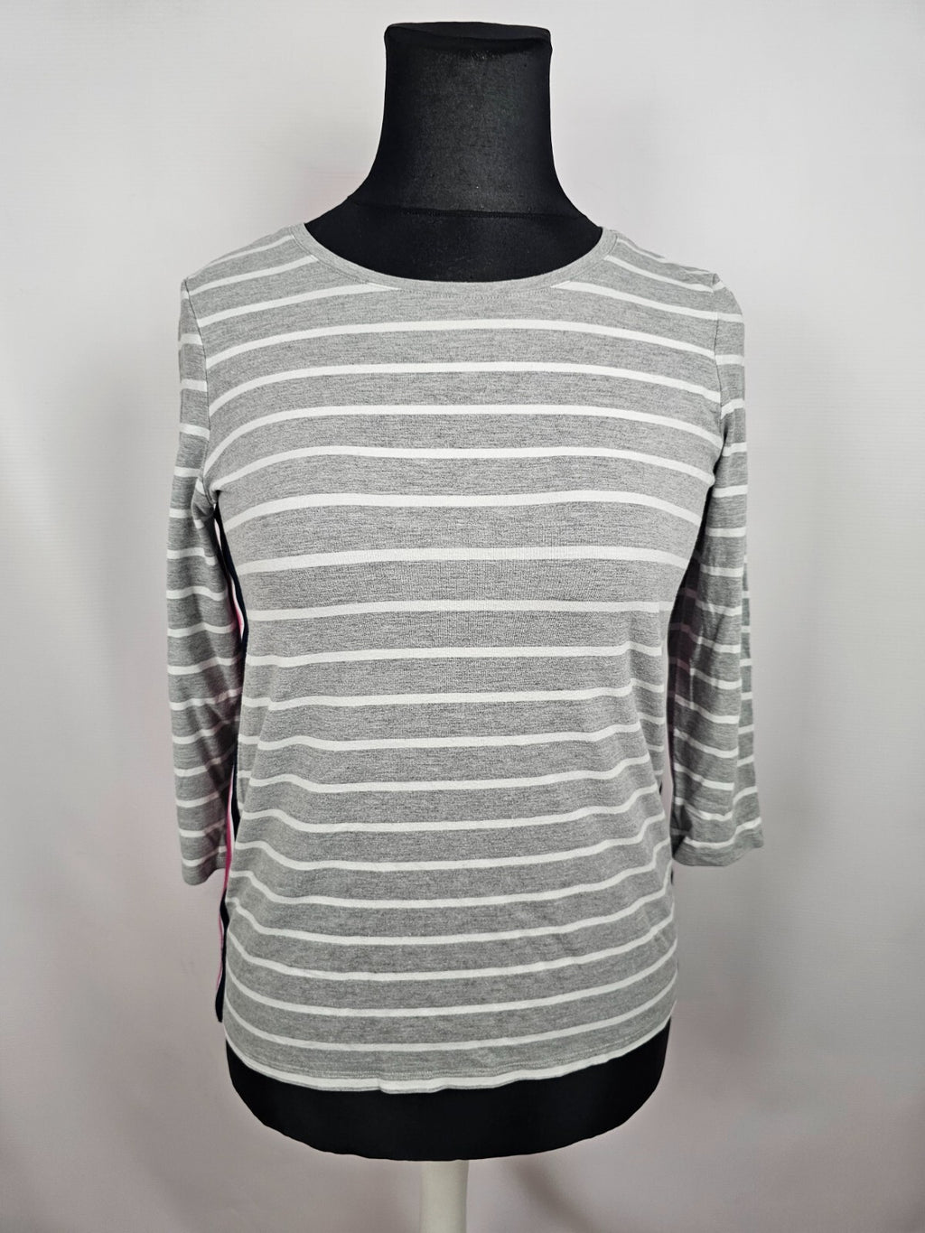EK1824 Damen Shirt von edc, grau, weiß gestreift, Gr. L0