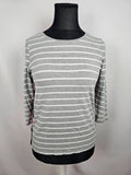 EK1824 Damen Shirt von edc, grau, weiß gestreift, Gr. L0