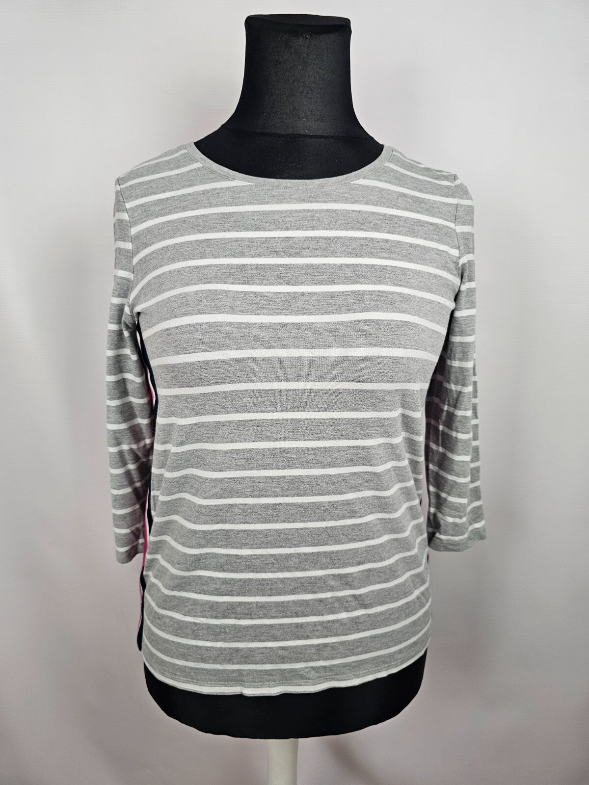 EK1824 Damen Shirt von edc, grau, weiß gestreift, Gr. L0