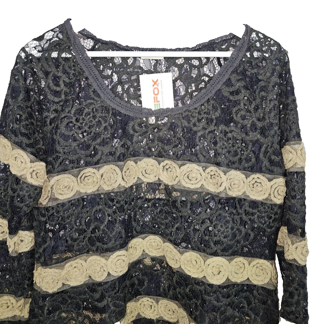 EK7811 Damen Bluse von Oontainer, schwarz, Gr.L1